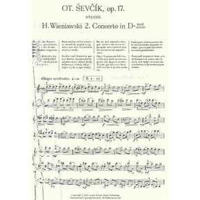 Sevcik, Otakar - Op 17 - H Wieniawski, Concerto in D Minor - Violin and Piano - Analytical Studies and Exercises - edited by Endre Granat - Lauren Keiser