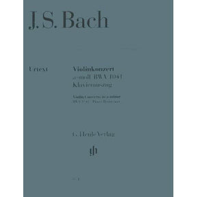 Bach, JS - Violin Concerto in A Minor, BWV 1041 - for Violin and Piano - G Henle Verlag URTEXT Edition