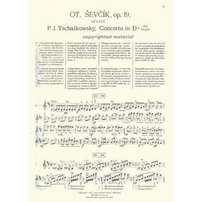 Sevcik, Otakar - Analytical Studies & Exercises for Tchaikovsky's Violin Concerto in D Major, Op 19 - for Violin and Piano - edited by Stephen Shipps - Lauren Keiser