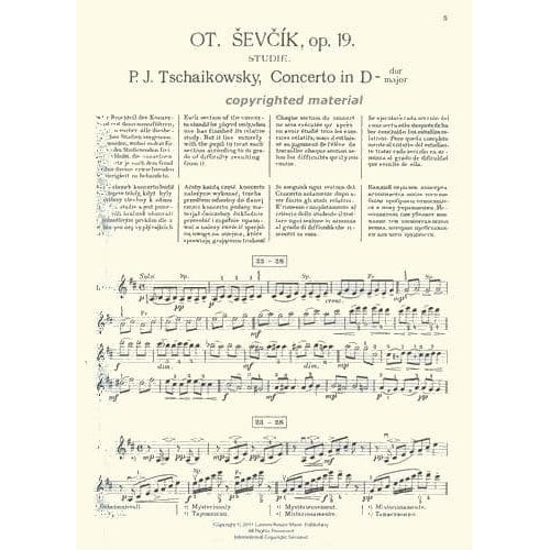 Sevcik, Otakar - Analytical Studies & Exercises for Tchaikovsky's Violin Concerto in D Major, Op 19 - for Violin and Piano - edited by Stephen Shipps - Lauren Keiser