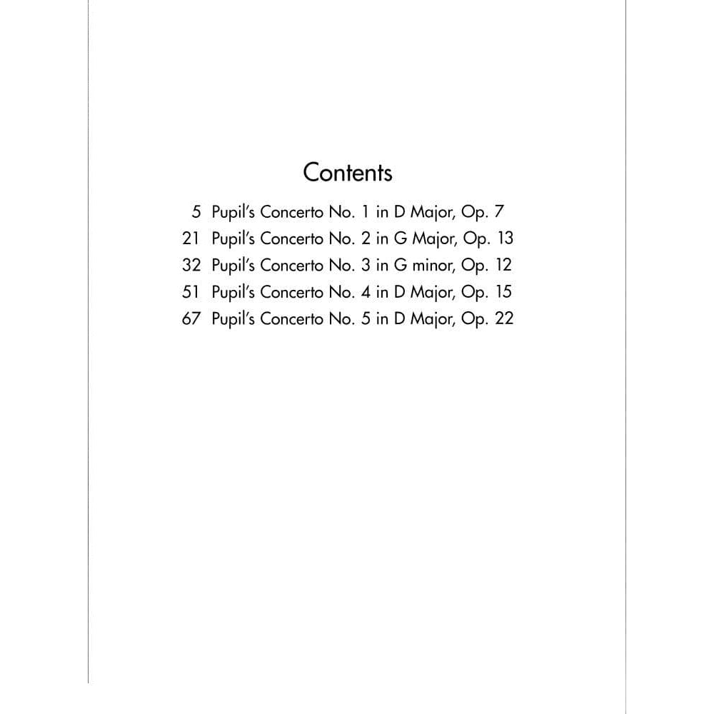 Seitz, Fritz (Friedrich) - Pupil's Concerto Nos 1-5 (Complete) - for Violin and Piano - G Schirmer