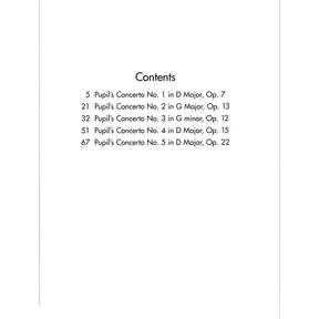 Seitz, Fritz (Friedrich) - Pupil's Concerto Nos 1-5 (Complete) - for Violin and Piano - G Schirmer