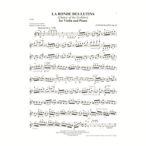 Bazzini, Antonio - La Ronde des Lutins (Dance of the Goblins), Op. 25 - for Violin and Piano - edited by Endre Granat - Heifetz Collection