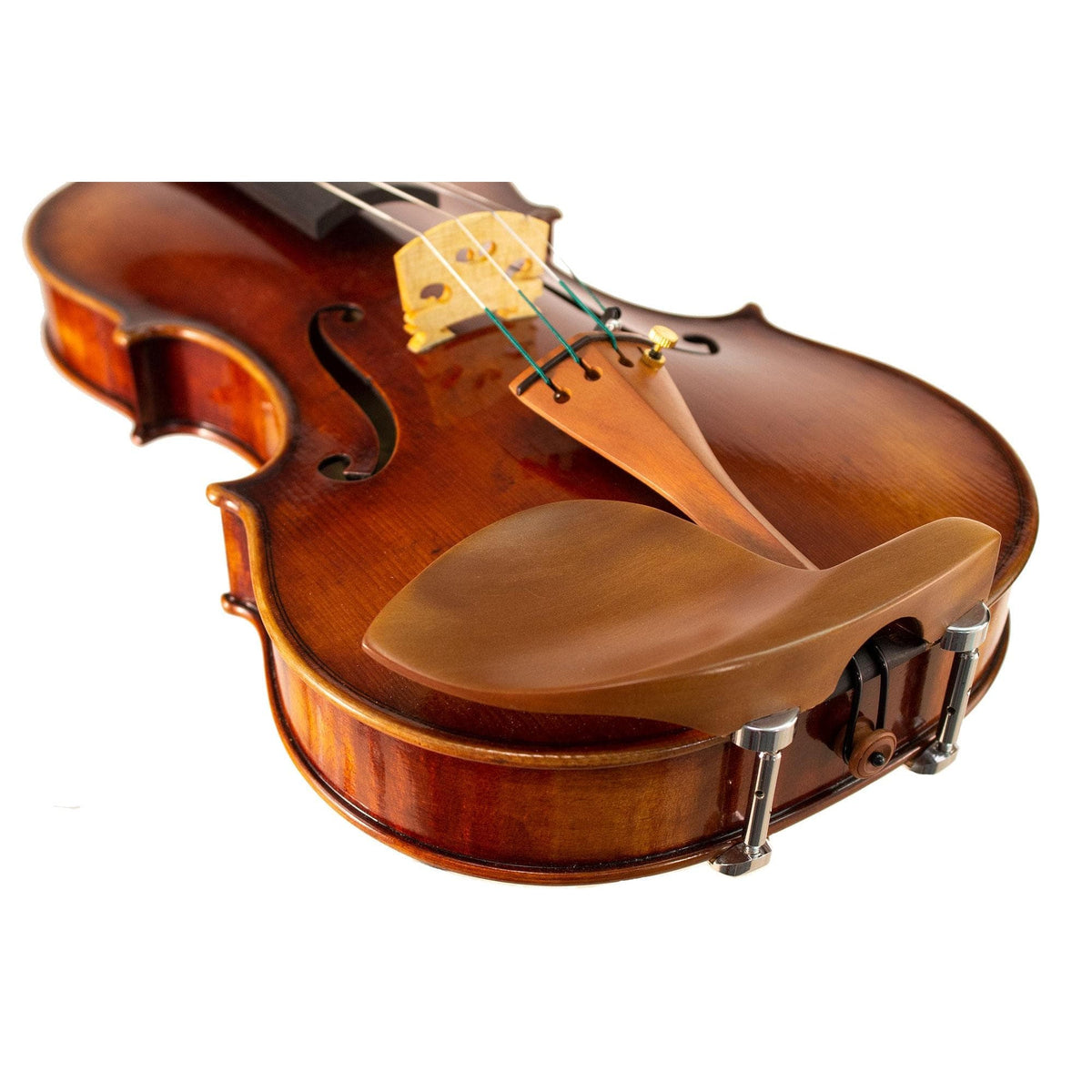 Guarneri Violin Chinrest with Old Hill Plate and Hill Clamps - Boxwood