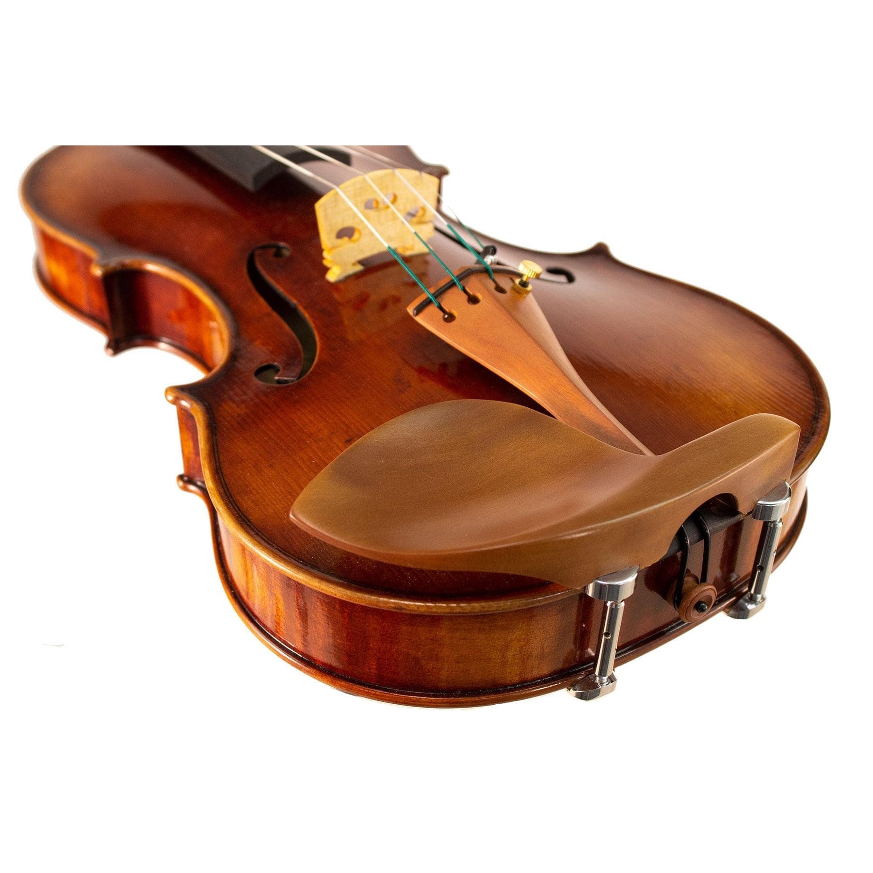 Guarneri Violin Chinrest with Old Hill Plate and Hill Clamps - Boxwood