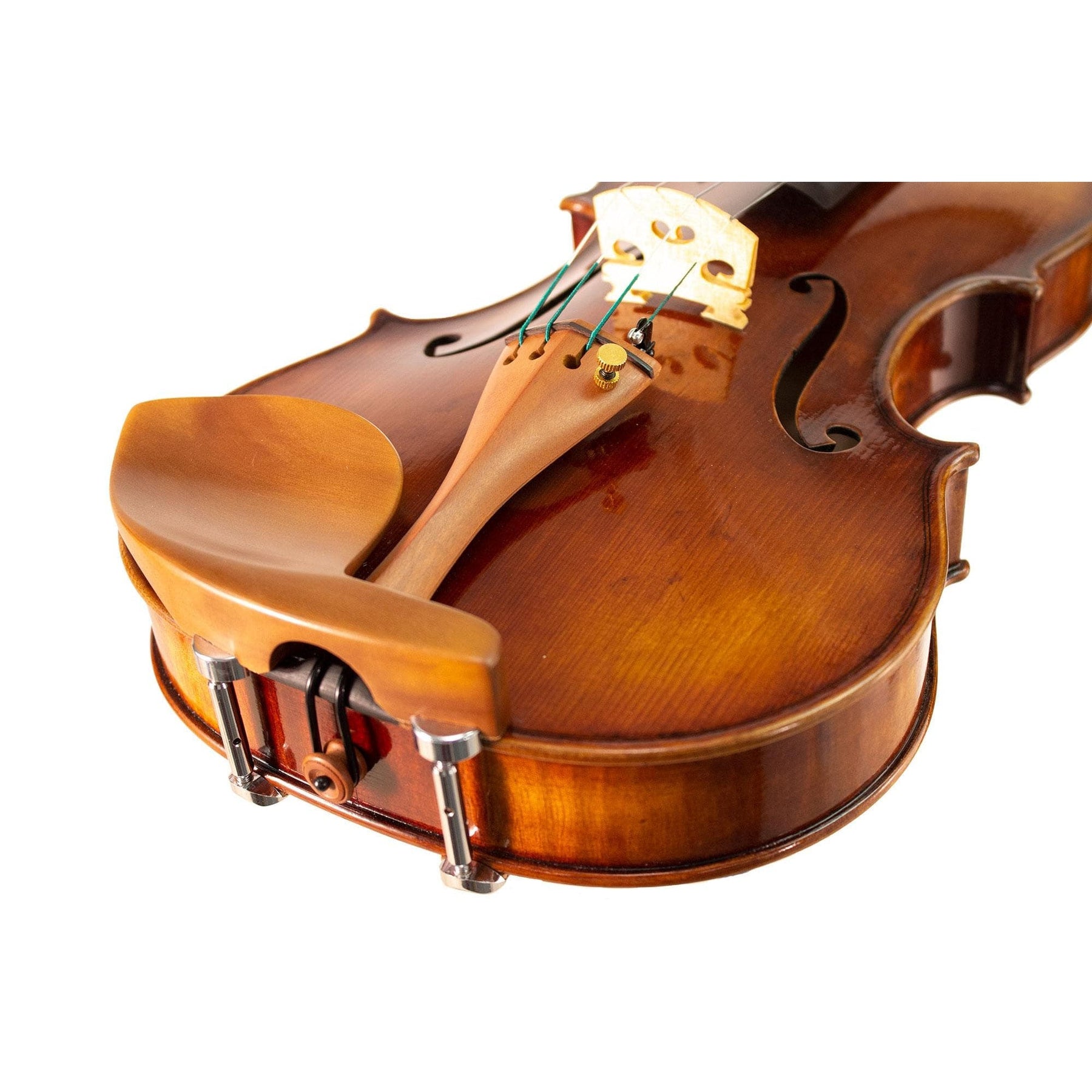 Guarneri Violin Chinrest with Old Hill Plate and Hill Clamps - Boxwood