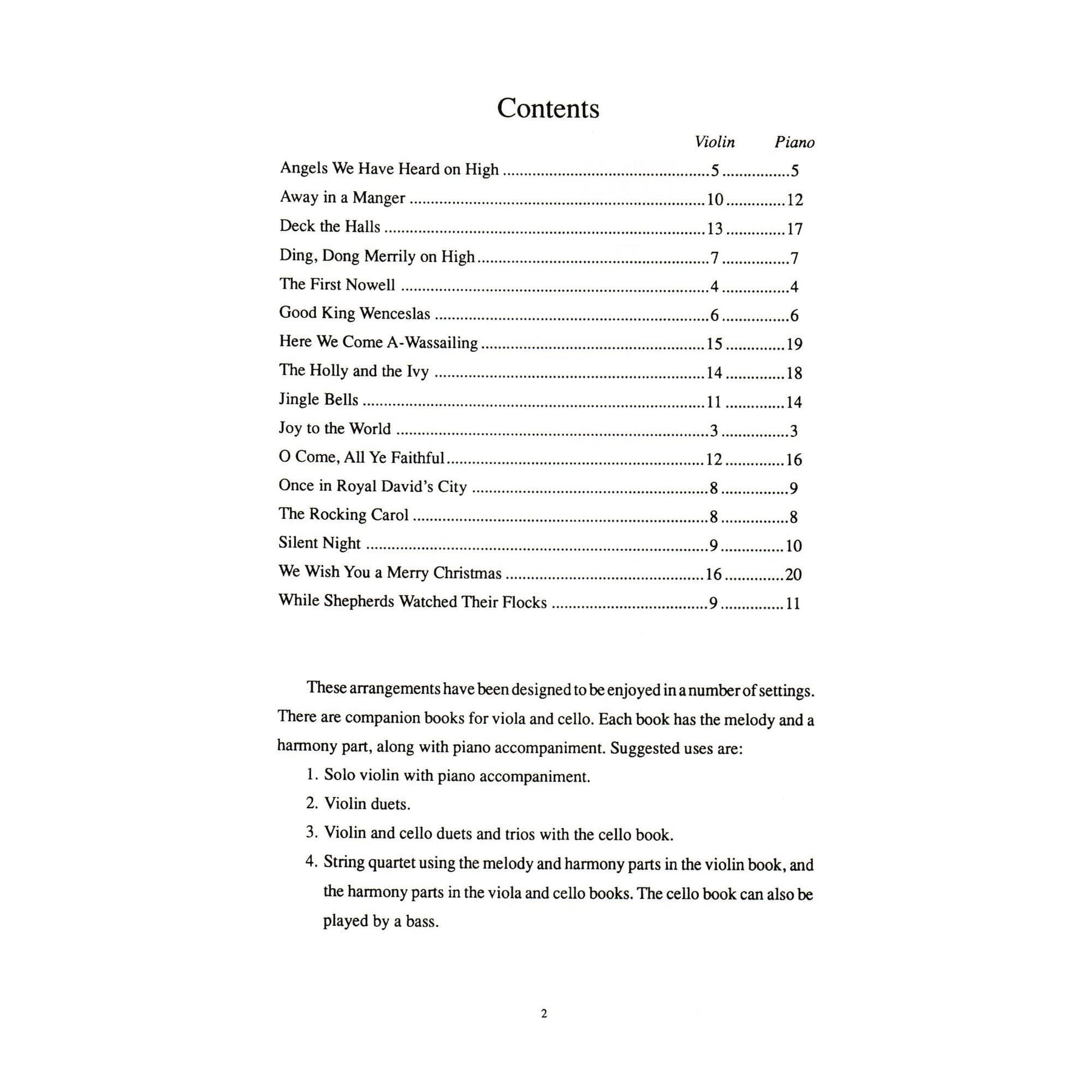 Christmas Solos for Beginning Violin, Level 1 - Violin Parts and Piano Accompaniment for Flexible Ensemble - by Craig Duncan - Mel Bay Publications