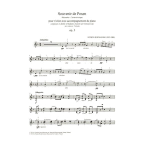 Wieniawski, Henryk - Souvenir de Posen, Opus 3 - for Violin and Piano - PWM Edition
