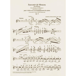 Wieniawski, Henryk - Souvenir de Moscow, Opus 6 - for Violin and Piano - PWM Edition