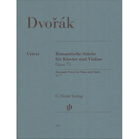 Dvorák, Antonín - Four Romantic Pieces, Op 75 - Violin and Piano - edited by  Kurt Guntner - published by G Henle Verlag URTEXT