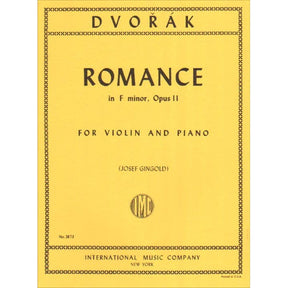 Dvorák, Antonán - Romance in f minor, Op 11 - Violin and Piano - edited by Josef Gingold - International Edition