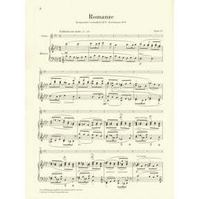 Dvorak, Antonin - Romance for Violin and Orchestra in F minor, op. 11 - for Violin and Piano - G. Henle Verlag URTEXT