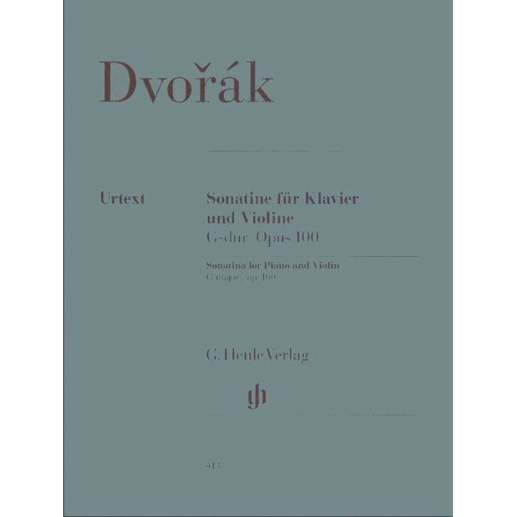 Dvorák, Antonín - Sonatina in G Major, Op 100 - Violin and Piano - edited by Kurt Guntner - G Henle Verlag URTEXT Edition