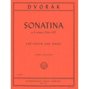 Dvorák, Antonín - Sonatina in G Major, Op 100 - Violin and Piano - edited by Josef Gingold - International Music Company