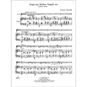 Dvorák, Antonín - Songs My Mother Taught Me ("Gypsy Song") - Violin and Piano - arranged by Fritz Kreisler - Carl Fischer Edition