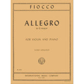 Fiocco, Joseph-Hector - Allegro - Violin and Piano - edited by Josef Gingold - International Edition