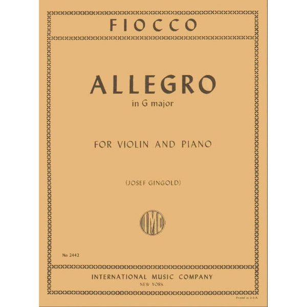 Fiocco Allegro Violin & Piano Sheet Music & Accessories