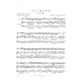 Fiocco, Joseph-Hector - Allegro - Violin and Piano - edited by Josef Gingold - International Edition