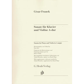 Franck, Cesar - Sonata in A Major - for Violin and Piano - markings by Yehudi Menuhin - G Henle URTEXT