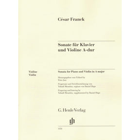 Franck, Cesar - Sonata in A Major - for Violin and Piano - markings by Yehudi Menuhin - G Henle URTEXT