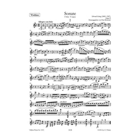 Grieg, Edvard - Sonata No 1 in F Major, Op 8 - Violin and Piano - edited by Finn Benestad - Edition Peters URTEXT