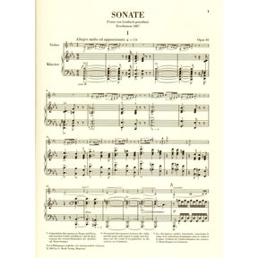 Grieg, Edvard - Sonata No 3 in c minor, Op 45 - Violin and Piano - editedy by Egon Voss - G Henle Verlag URTEXT