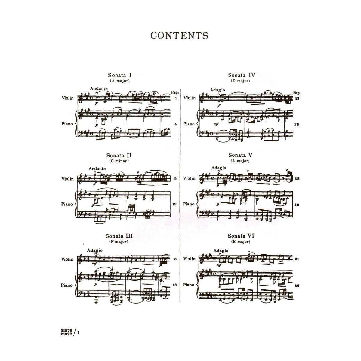 Handel, George Frideric - Six Sonatas (Complete) - Violin and Piano - edited by Leopold Auer and C Friedberg - Carl Fischer Edition