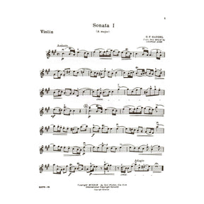 Handel, George Frideric - Six Sonatas (Complete) - Violin and Piano - edited by Leopold Auer and C Friedberg - Carl Fischer Edition