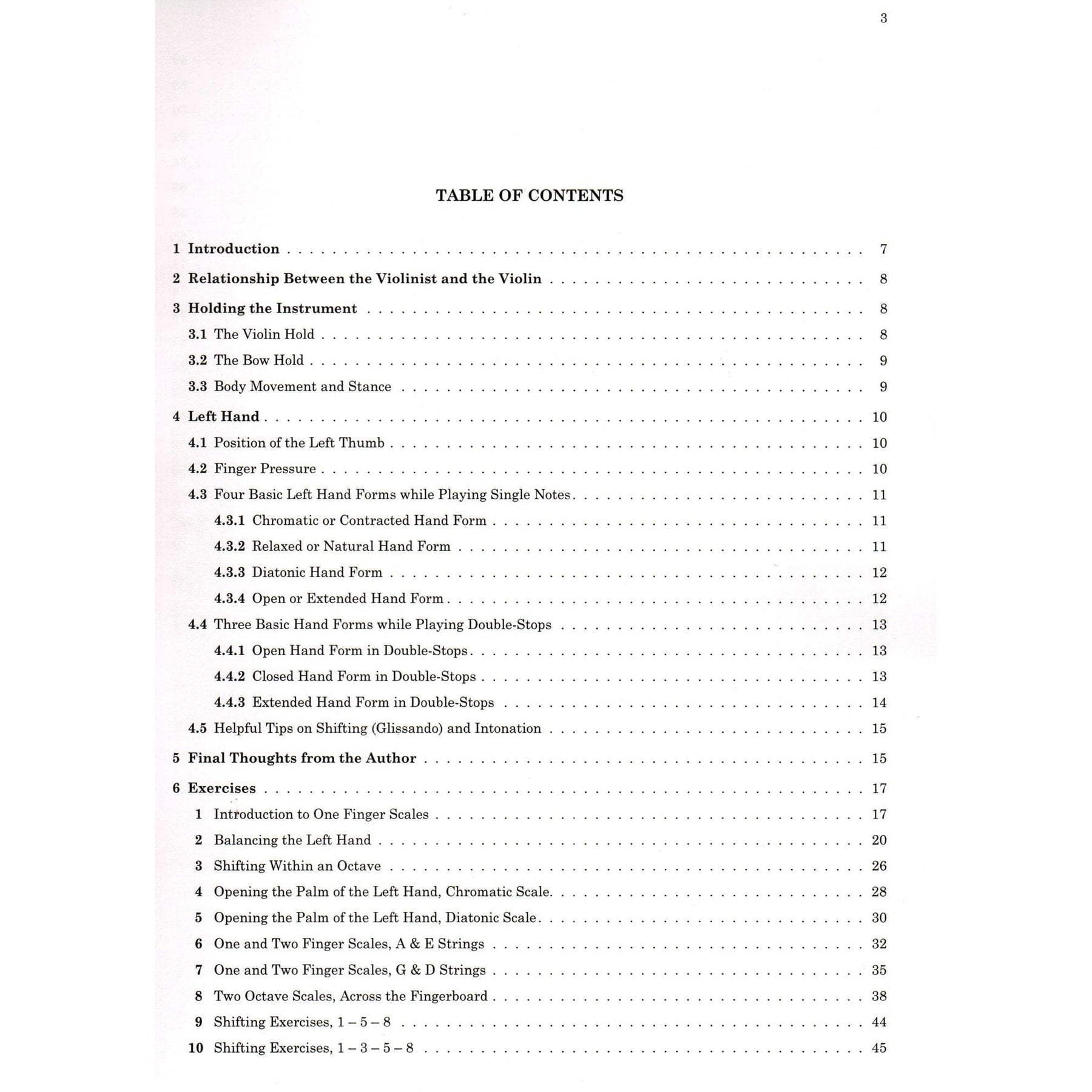 Martinic-Jercic, Borivoj - Freedom and Flexibility of the Violinist’s Left Hand: Technical Studies for Violin