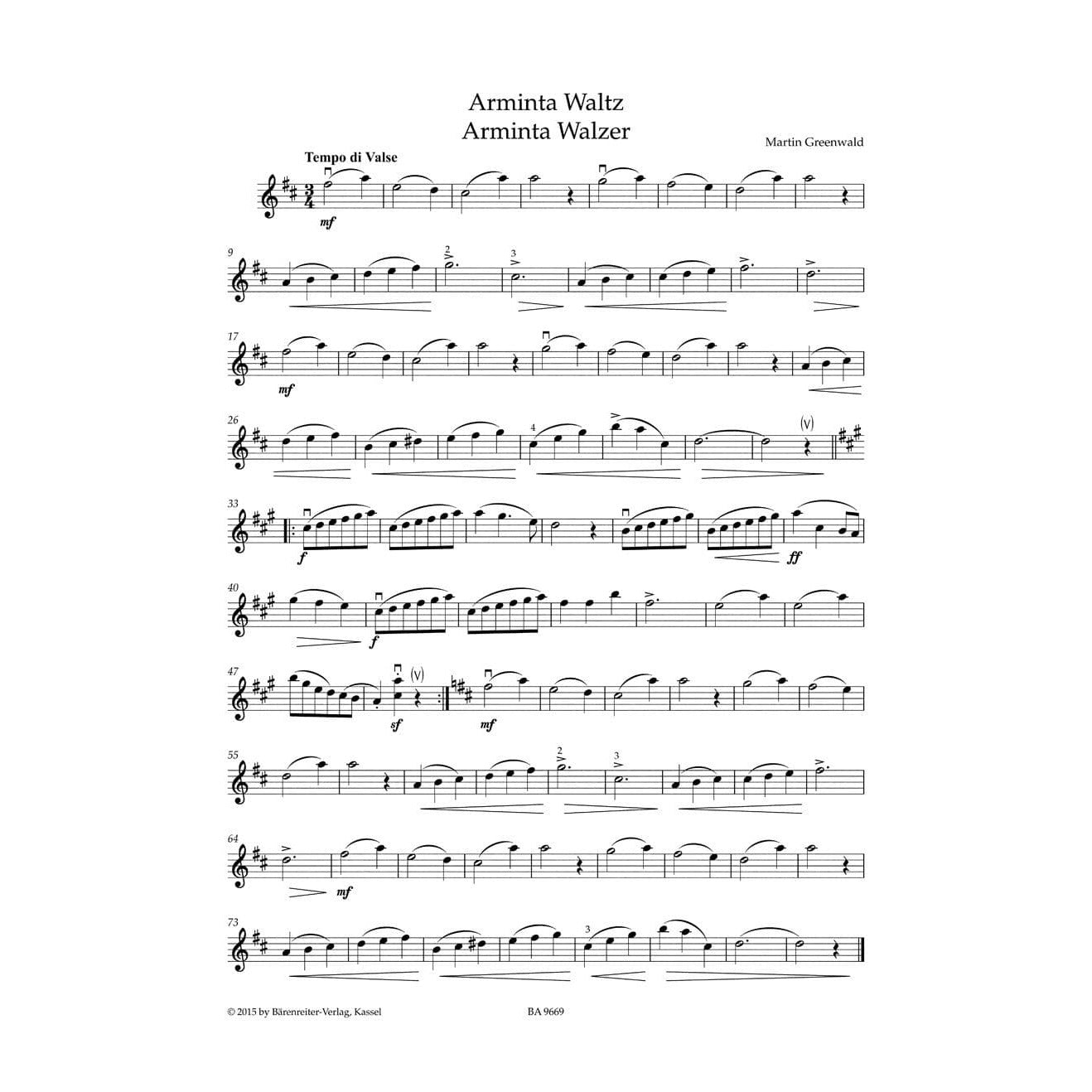 Sassmannshaus, Kurt and Christoph and Lusk, Melissa - Violin Recital Album, Volume 2: First Position - for Violin, Violin and Piano, or Violin Duet - Barenreiter