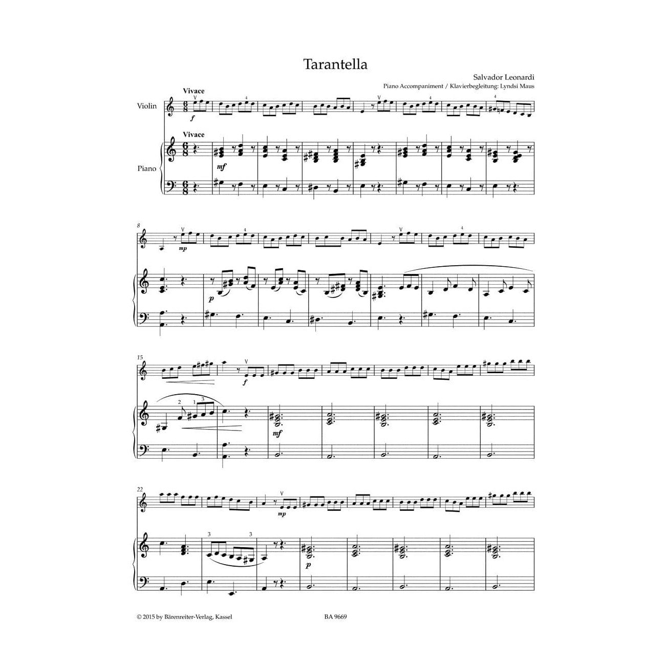 Sassmannshaus, Kurt and Christoph and Lusk, Melissa - Violin Recital Album, Volume 2: First Position - for Violin, Violin and Piano, or Violin Duet - Barenreiter