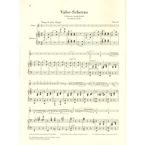 Tchaikovsky, P.I. - Valse-Scherzo, Opus 34 - for Violin and Piano - edited by Komarov and Turban - G Henle Verlag URTEXT