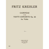Kreisler, Fritz - Cadenzas to the Viotti Violin Concerto No. 22 in A minor - Carl Fischer Edition