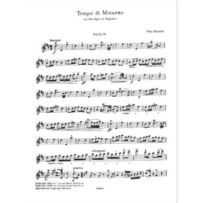 Kreisler, Fritz - Tempo di Minuetto - Violin and Piano - Carl Fischer Edition