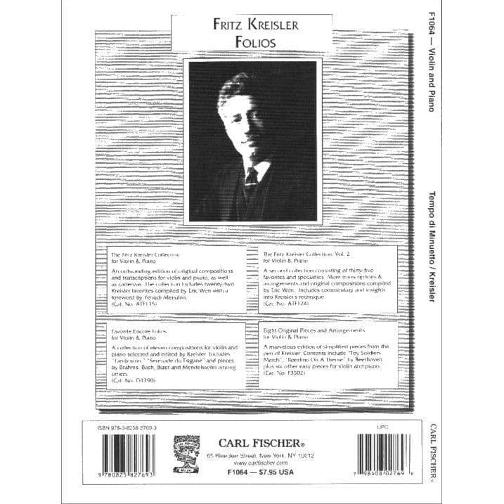 Kreisler, Fritz - Tempo di Minuetto - Violin and Piano - Carl Fischer Edition