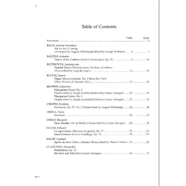 Masterpieces for Violin: 30 World-Renowned Works - Violin and Piano - Carl Fischer Edition