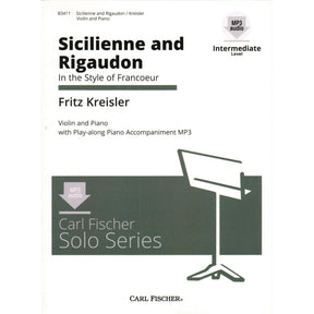 Kreisler, Fritz - Sicilienne and Rigaudon - for Violin and Piano - with Online Audio Access - Carl Fischer Edition
