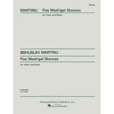Martinů, Bohuslav - Five Madrigal Stanzas, Op 297 - Violin and Piano - Associated Music Publishers