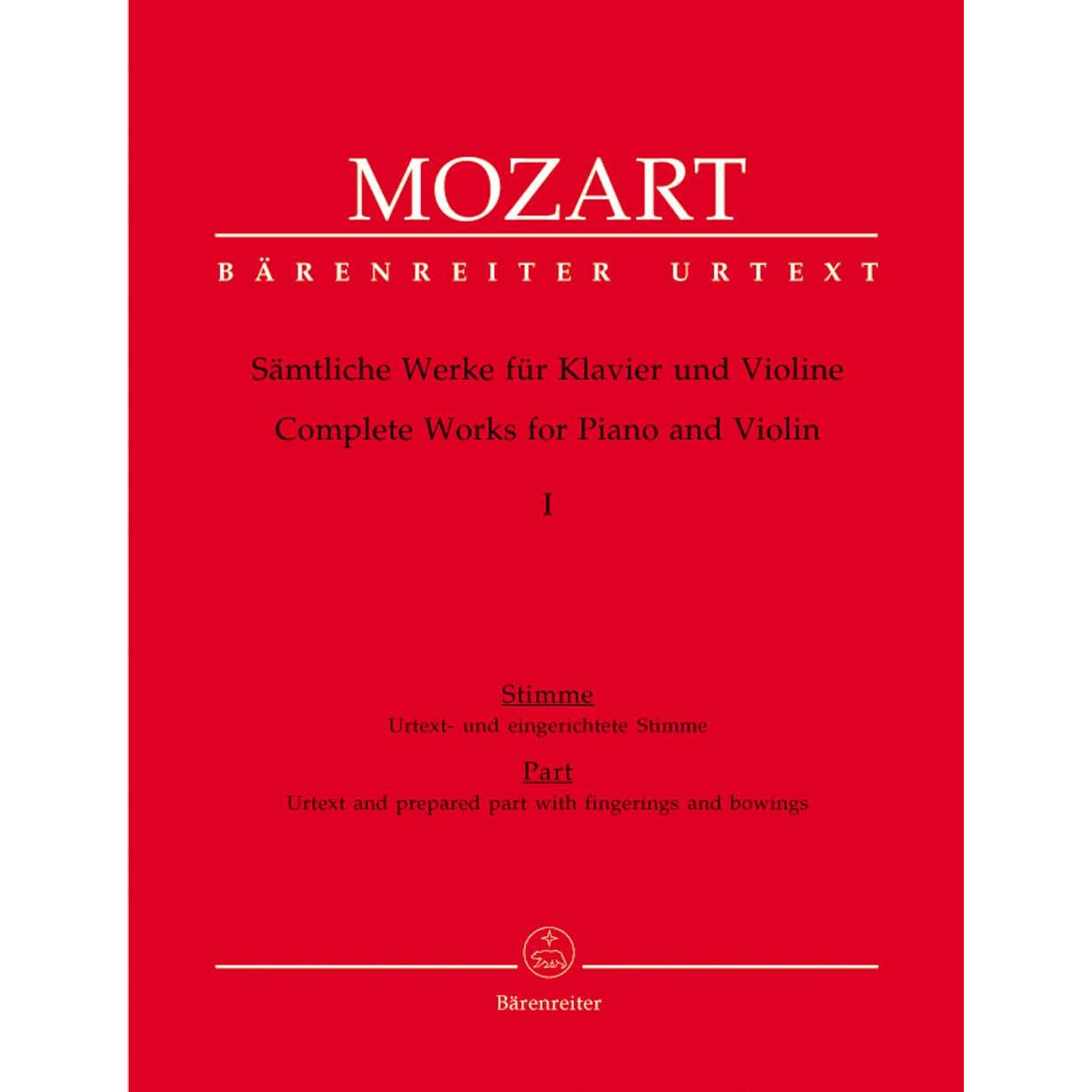 Mozart, WA - Complete Works for Piano and Violin, Volume 1: Early Sonatas - Barenreiter