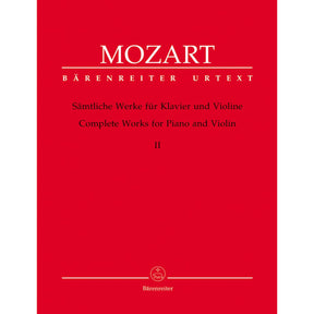 Mozart, WA - Complete Works for Piano and Violin, Volume 2 - edited by Eduard Reeser - Bärenreiter Verlag URTEXT