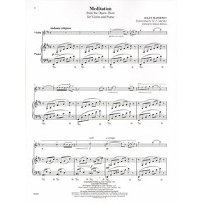 Massenet, Jules - Méditation from "Thaïs" - Violin and Piano - transcribed by M P Marsick - Carl Fischer Edition