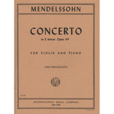 Mendelssohn, Felix - Concerto in e minor, Op 64 - Violin and Piano - edited by Zino Francescatti - International Music Co
