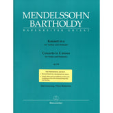Mendelssohn, Felix - Concerto in E minor, Op 64 - Violin and Piano - Barenreiter Urtext