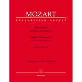 Mozart, WA - Single Movements for Violin and Orchestra, K 261, 269, 373 - Violin and Piano - edited by Christoph Hellmut Mahling - Bärenreiter Verlag URTEXT