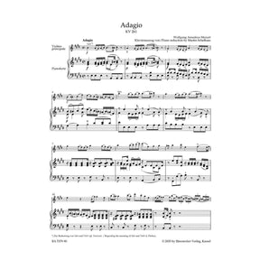 Mozart, WA - Single Movements for Violin and Orchestra, K 261, 269, 373 - Violin and Piano - edited by Christoph Hellmut Mahling - Bärenreiter Verlag URTEXT