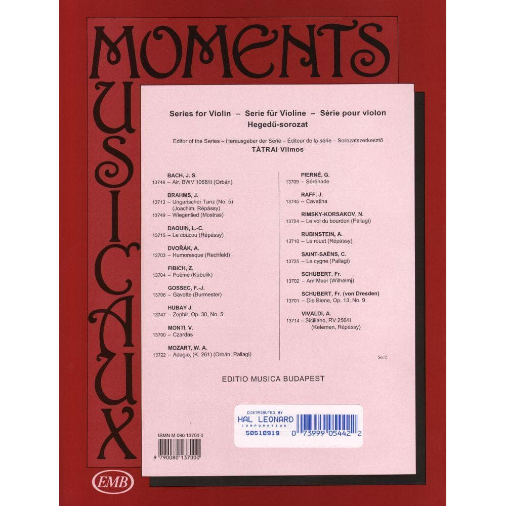 Monti, Vittorio - Czardas - Violin and Piano - edited by Vilmos Tatrai - Editio Musica Budapest