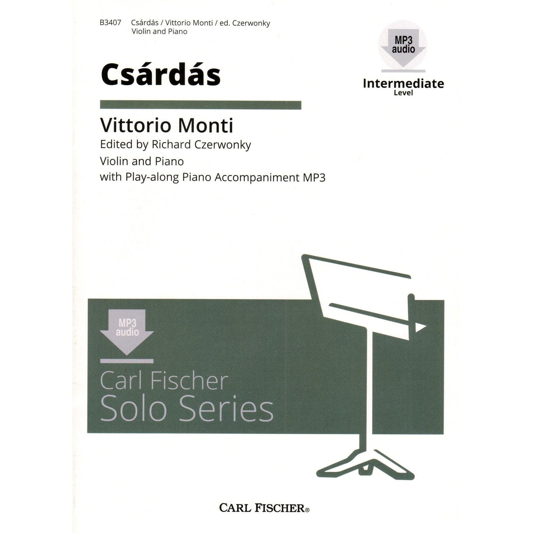 Monti, Vittorio - Csárdás - Violin and Piano - Book/Online Audio - edited by Richard Czerwonky - Carl Fischer Edition