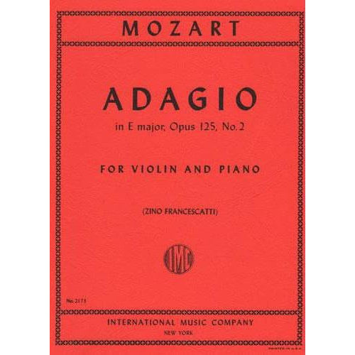 Mozart, WA - Adagio in E Major, K 261 - Violin and Piano - edited by Zino Francescatti - International Music Co