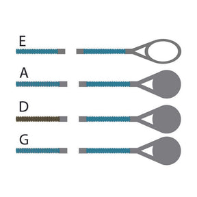 Jargar Violin String Set - 4/4 size - Medium Gauge - Loop End E