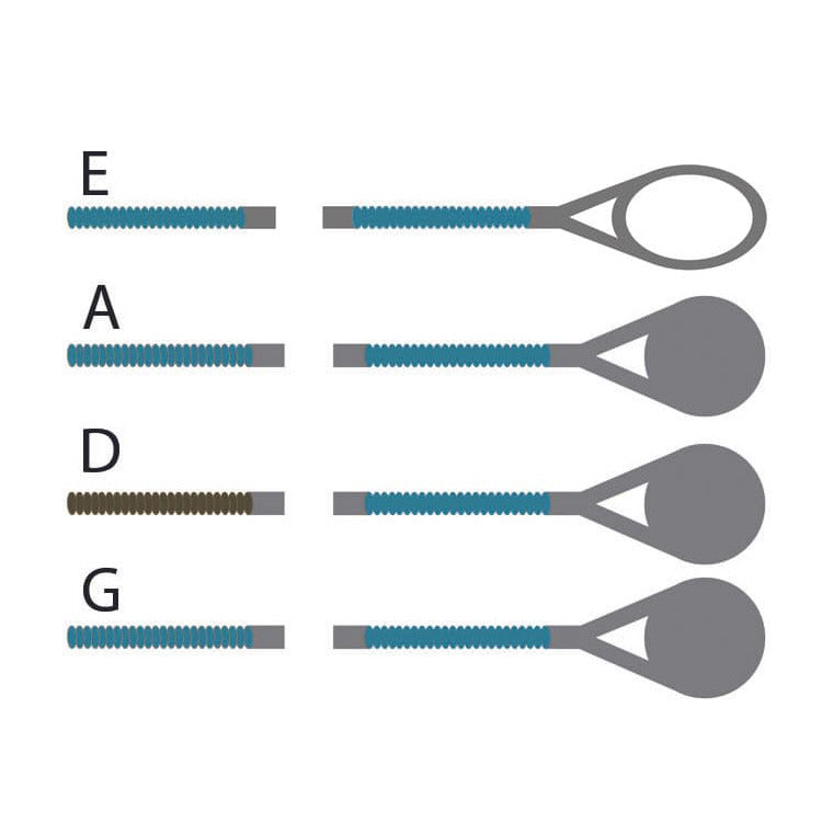 Jargar Violin String Set - 4/4 size - Medium Gauge - Loop End E